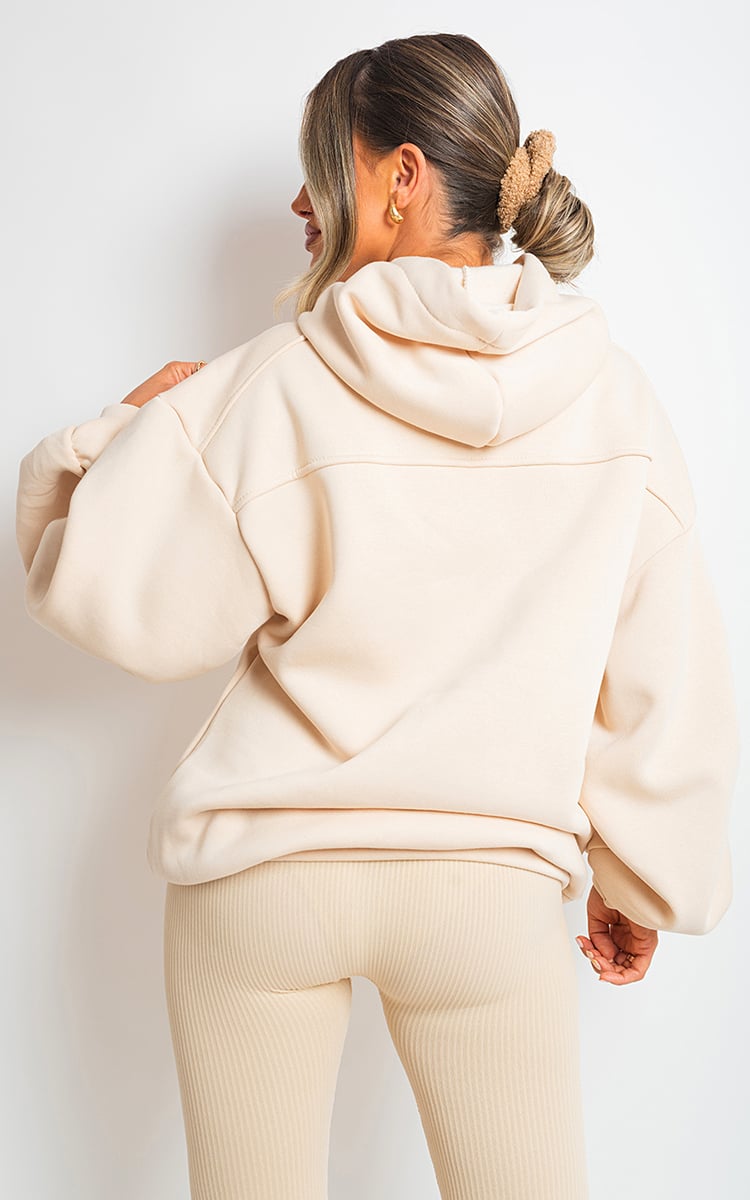 Oversized Hoodie w/Ruched Sleeves