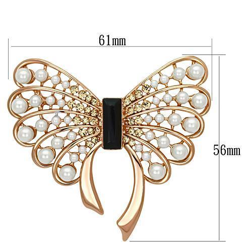 Metal Brooch Synthetic Pearl