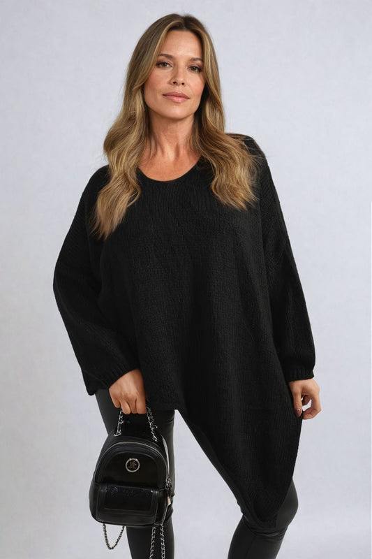 Asymmetric Oversized Knitted Sweater