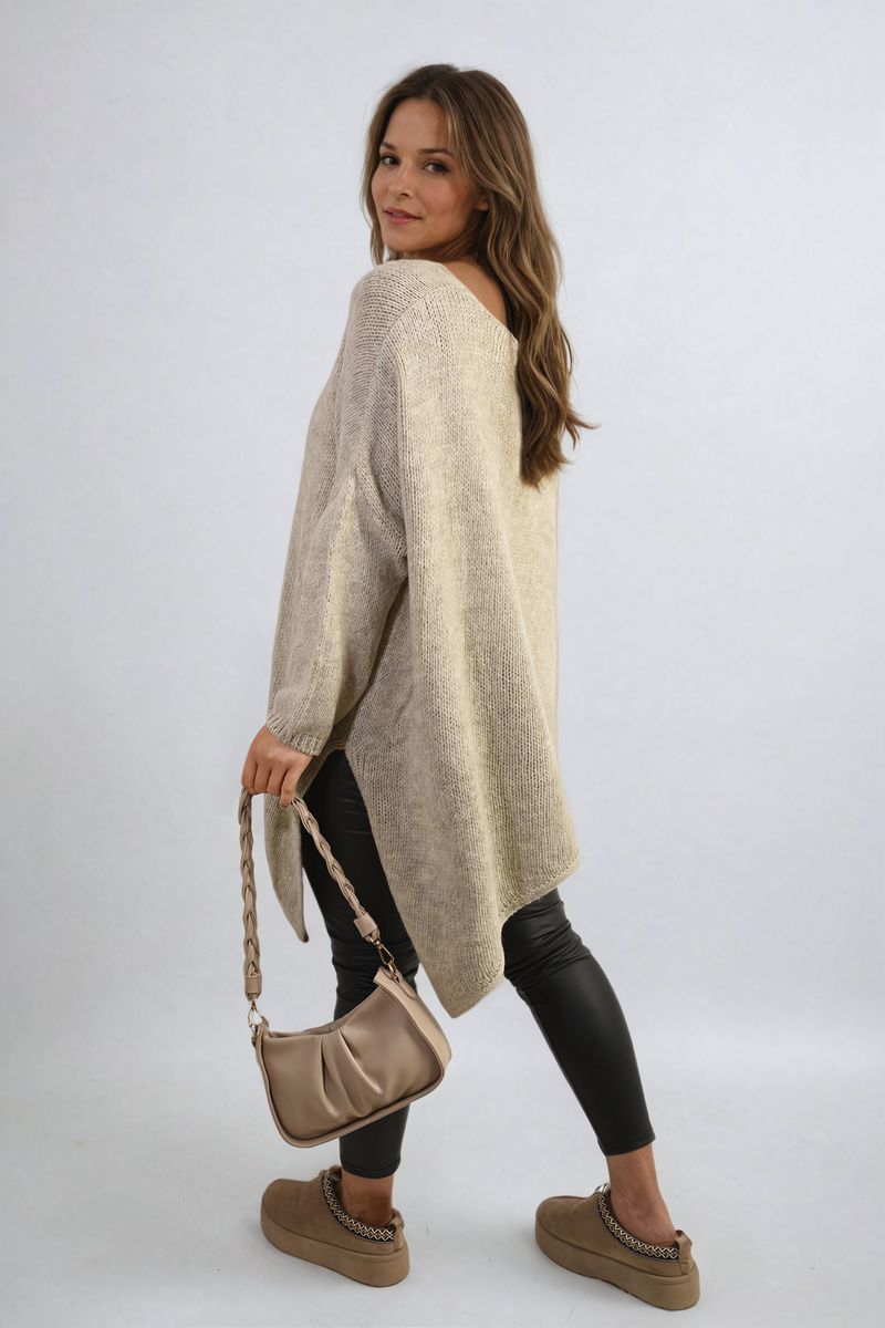 Asymmetric Oversized Knitted Sweater