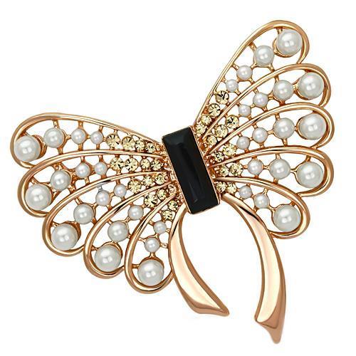 Metal Brooch Synthetic Pearl
